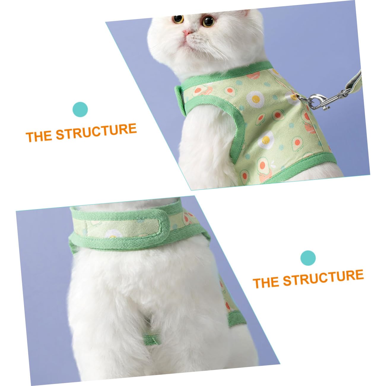 Yardwe 4juegos Arnés para Gato con Diseño De y Tipo Chaleco y Transpirable para Paseos y Entrenamiento