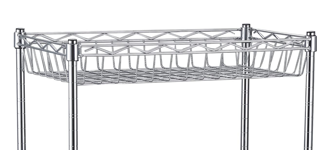 Brigros WeHome - scaffale in metallo cromato componibile disponibile in diversi modelli e colori, con ruote, per arredo caso, ripostigli, garage, cucina e camerette