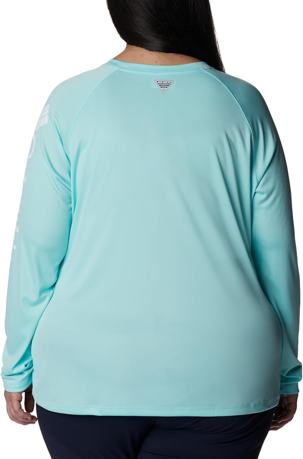 Columbia Women's PFG Tidal Tee II Sun Protection Long Sleeve Shirt, Gulf Stream/White Logo, X-Small - Image 6