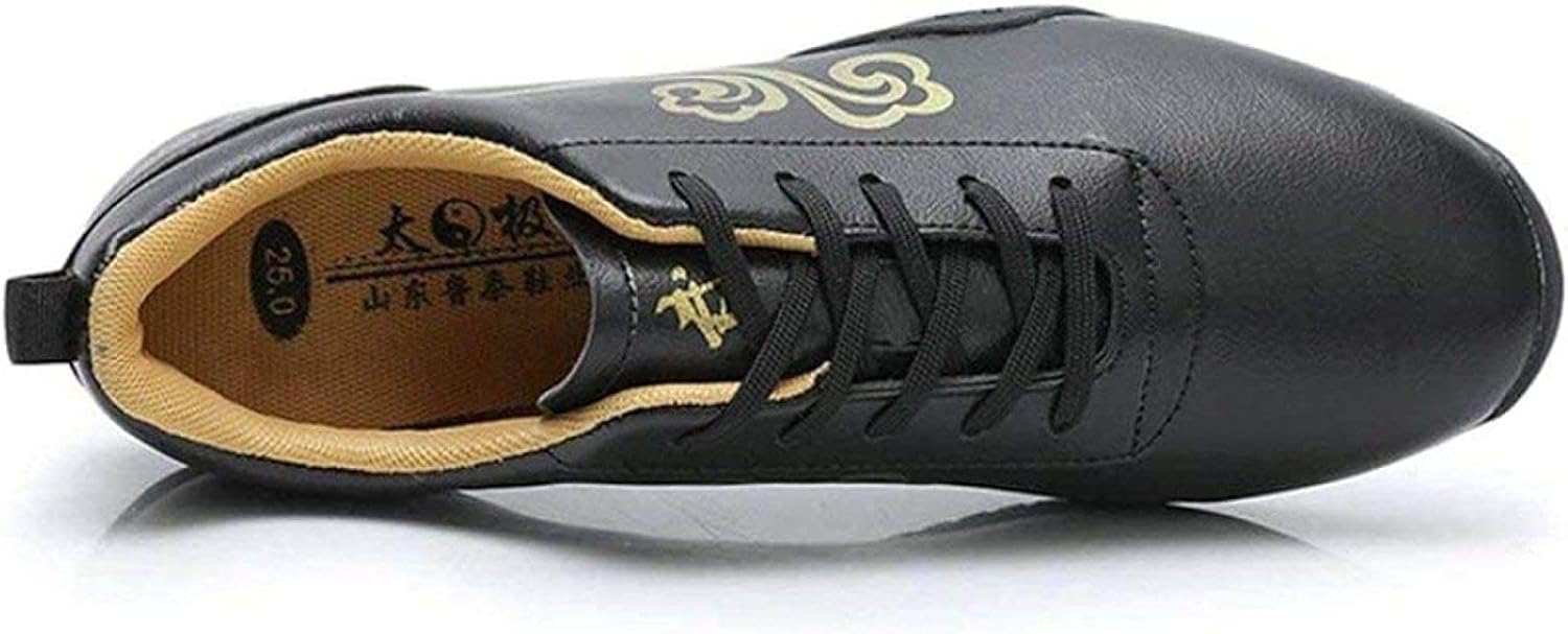 RDJSHOP Martial Arts Kung Fu Shoes Adults Lightweight Parkour Shoes Rubber Sole Sneakers for Taekwondo, Boxing, Karate,Black-8.5