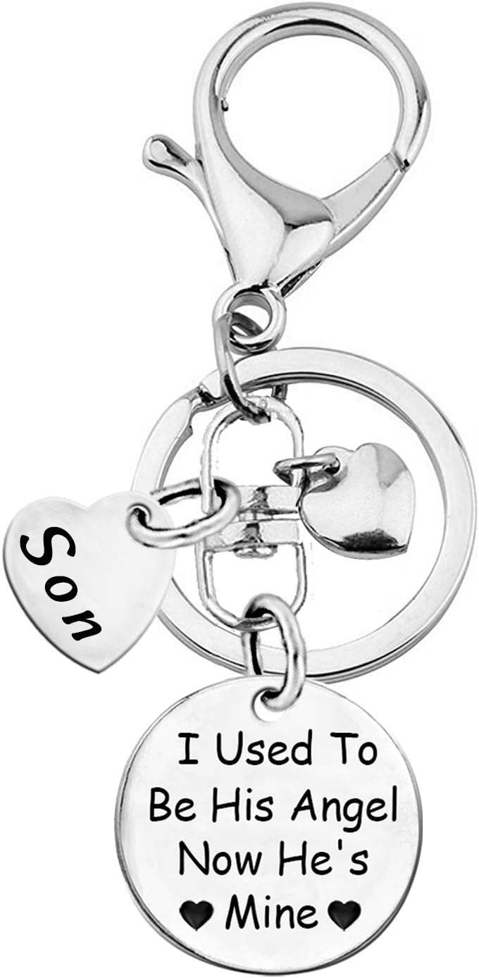 TISDAI Used To Be His/Her Angel But Now He's/She's Mine Daddy/Mommy Memorial Necklace,Stainless steel pendant