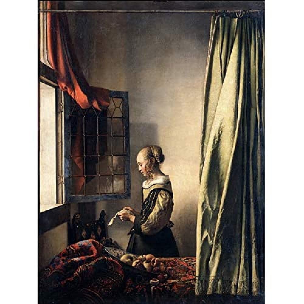 Johannes Vermeer Girl Reading A Letter By An Open Window Unframed Wall Art Print Poster Home Decor Premium