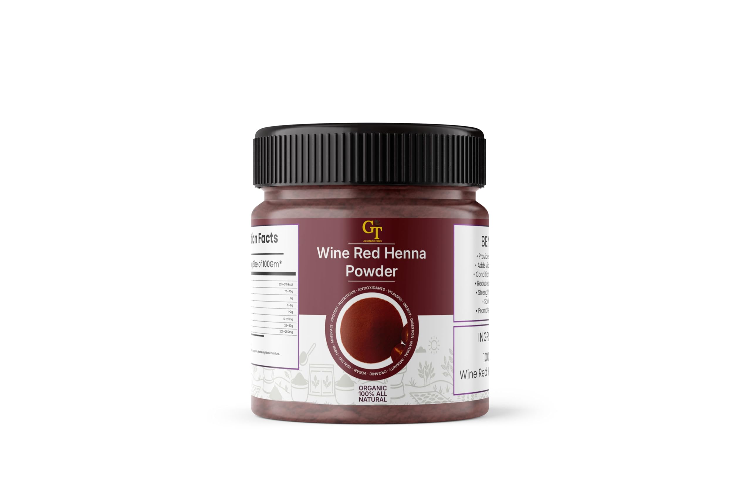 Wine Red Henna Powder for Hair | 100% Natural Herbal Hair Color | Chemical-Free Mehndi Powder for Vibrant Red Shade & Grey Coverage | Triple-Sifted Fine Powder | Suitable for All Hair Types-image-20