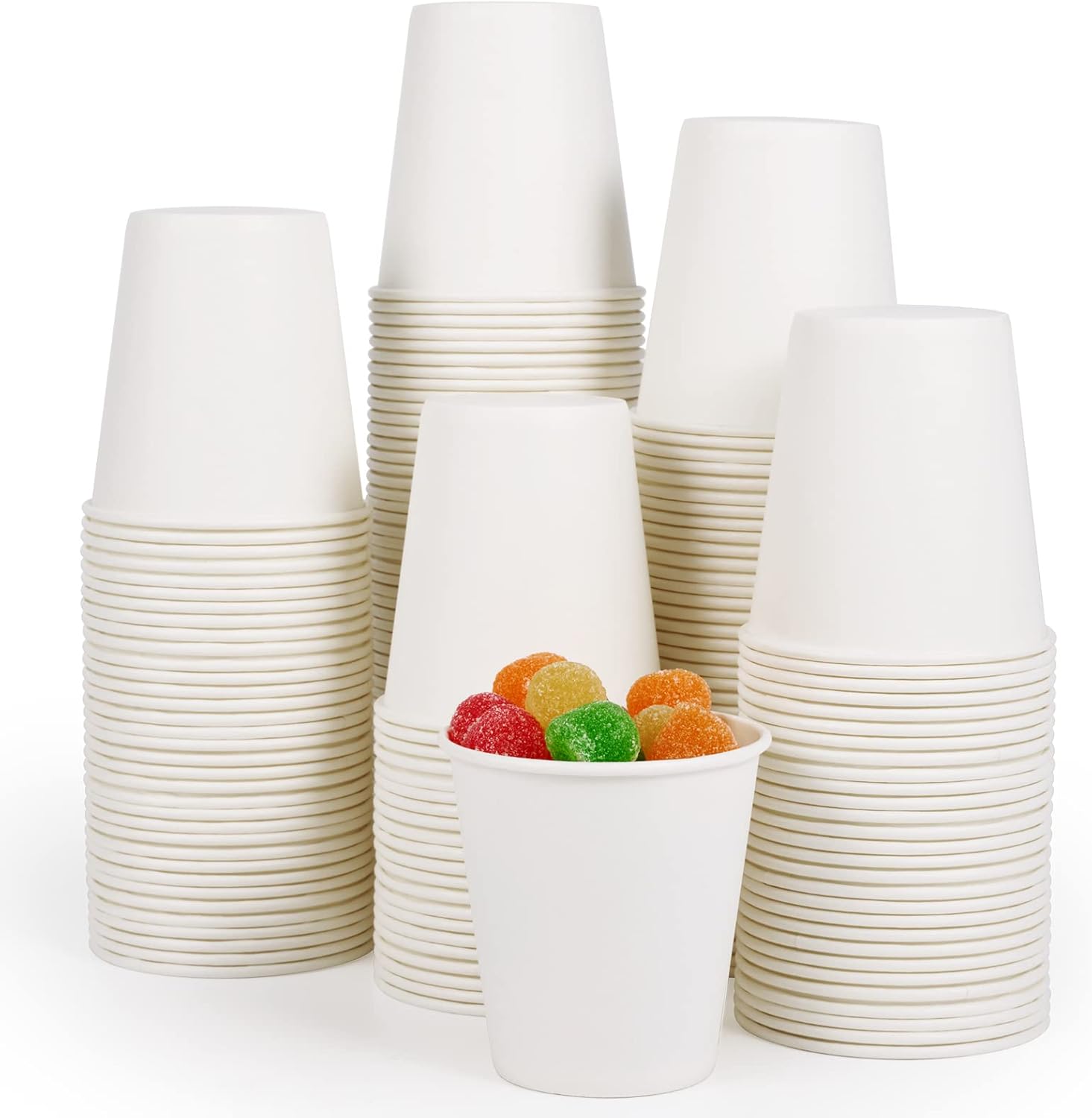 TV TOPVALUE [200 Pack] 5 oz Paper Cups, Small Disposable