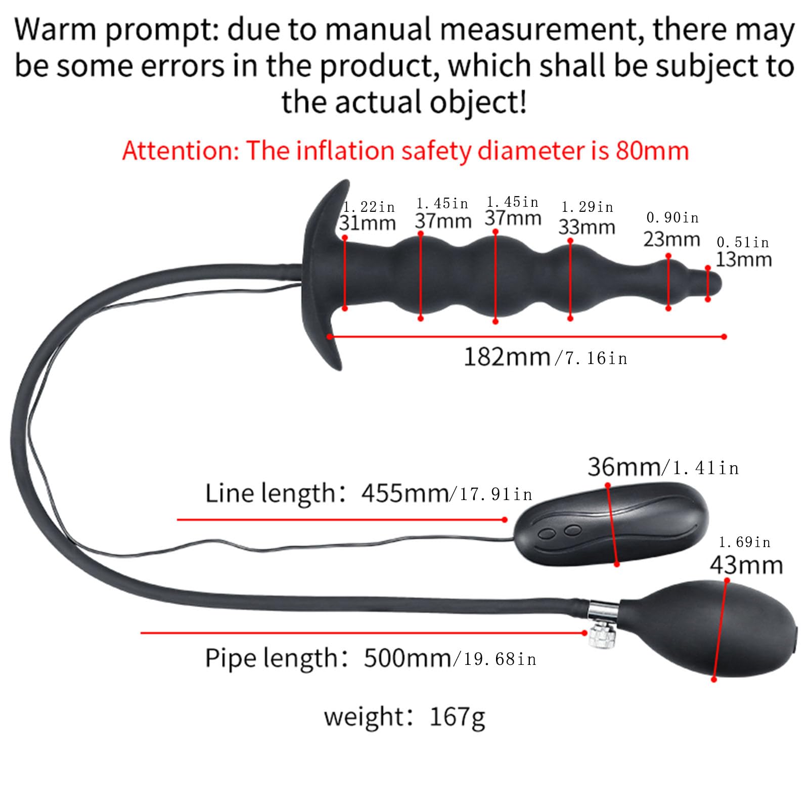 AMAZBEE Plug Anal Vibrador Hinchable de Silicona con Bomba 12 Patrones de Vibración Masturbador Femenino Bolas Anales Separador Anal SM Juguetes Sexuales Para Mujeres Hombres Parejas