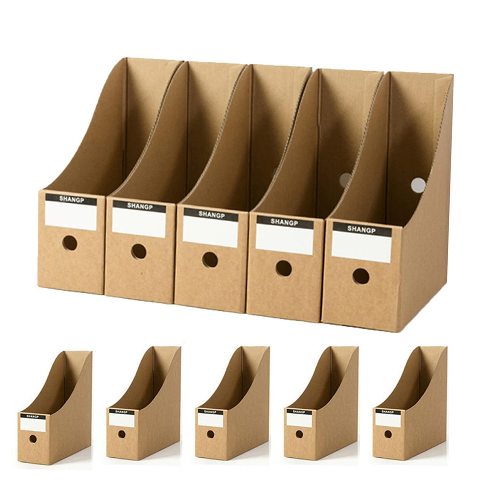 organisateur bureau 5/10Pcs Magazine File Holder Desk Storage Organizer Foldable Office Bookshelf 27x26x9cm Desktop Accessories(10Pcs)