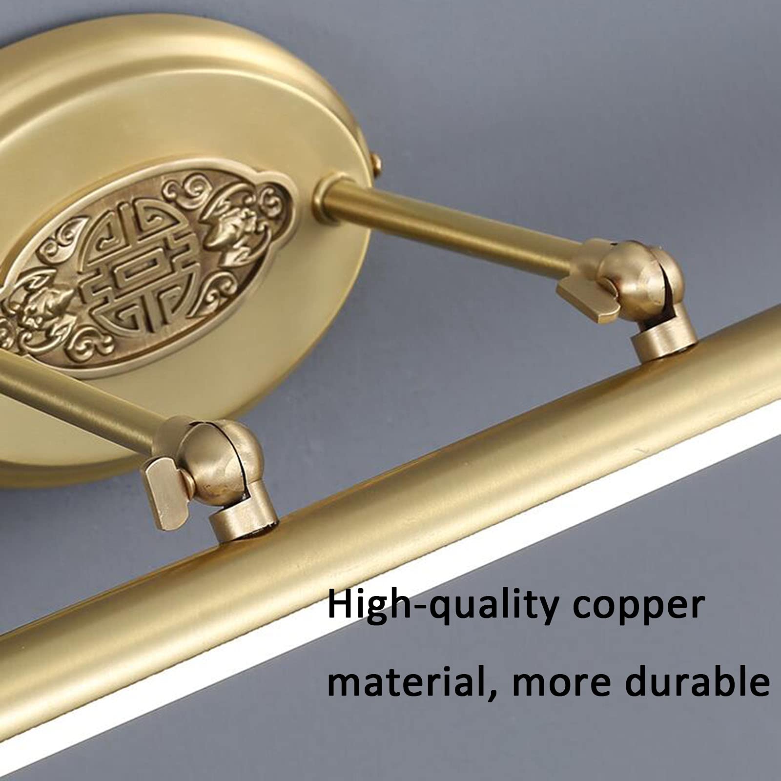 Iluminación de tocador Lámpara de Espejo cosmético Retro Luz de Maquillaje Espejo de baño de tocador Luz Frontal Luz de gabinete con Espejo, Luces de baño de diseño Giratorio antivaho imperm