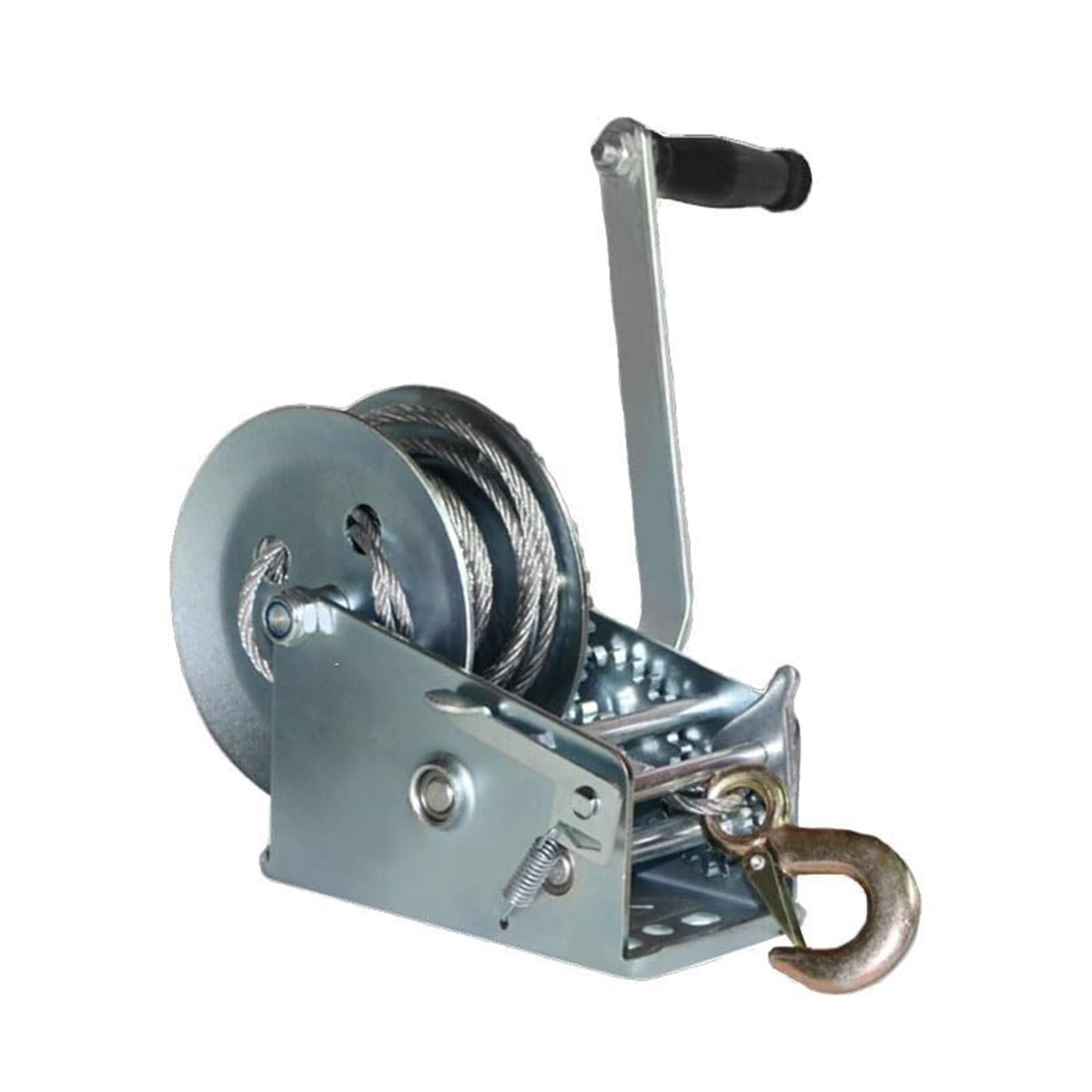Mshgsku Heavy-Duty Manual Trailer Winch - Compact Hoist For Lifting And Traction In Automotive And Marine Applications