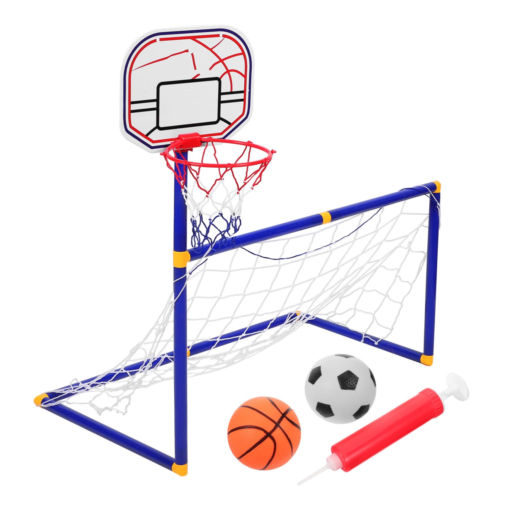 HEMOTON 1Set Portable Basketball Hoop and Soccer Goal for Lightweight Sports Training Equipment for Backyard Play and Skill Development