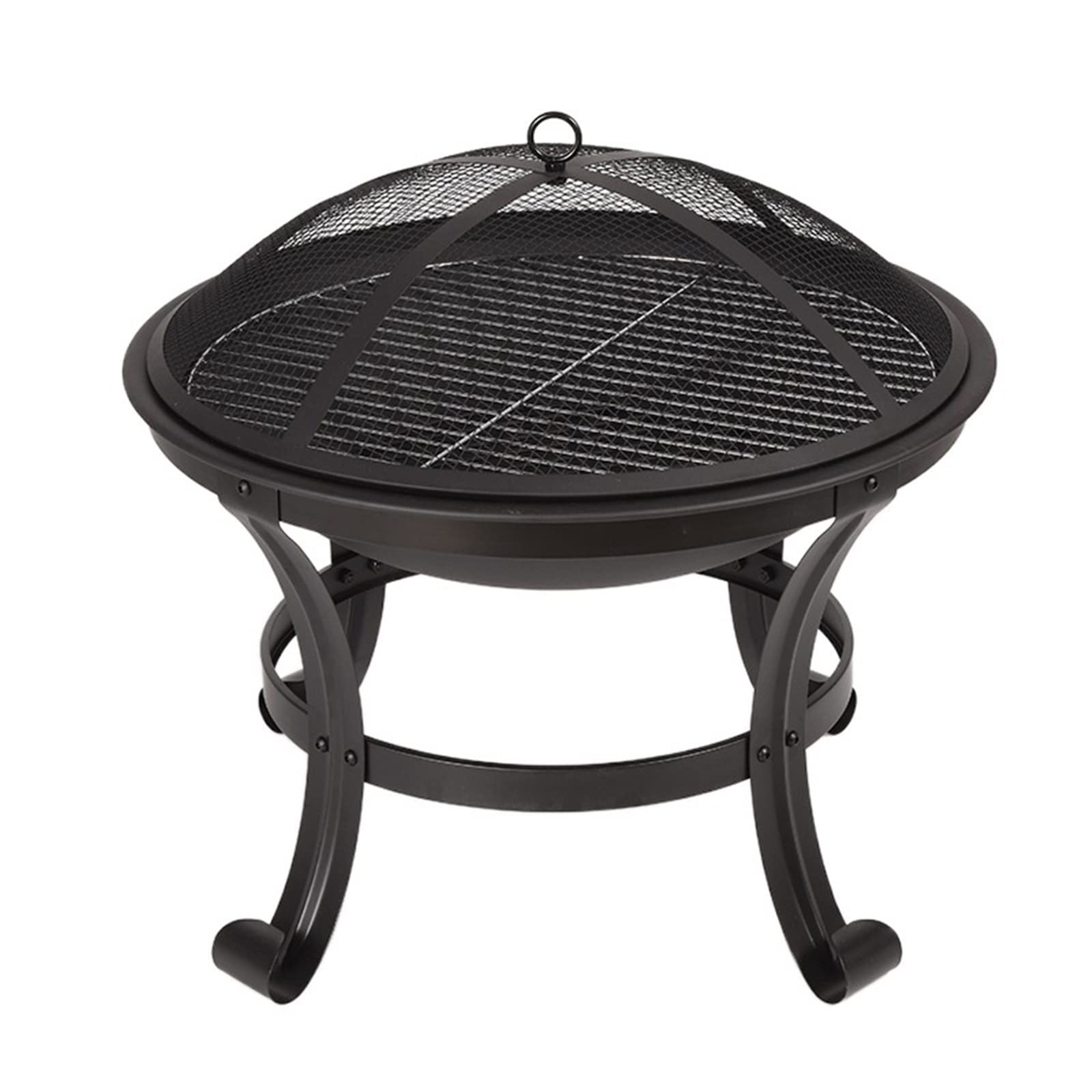 ZENZES Camping Grate BBQ Grill Outdoor Fire Pit Stove Garden Patio Wood Log Barbecue Grill Net Set Cooking Tools Camping Brazier Stove