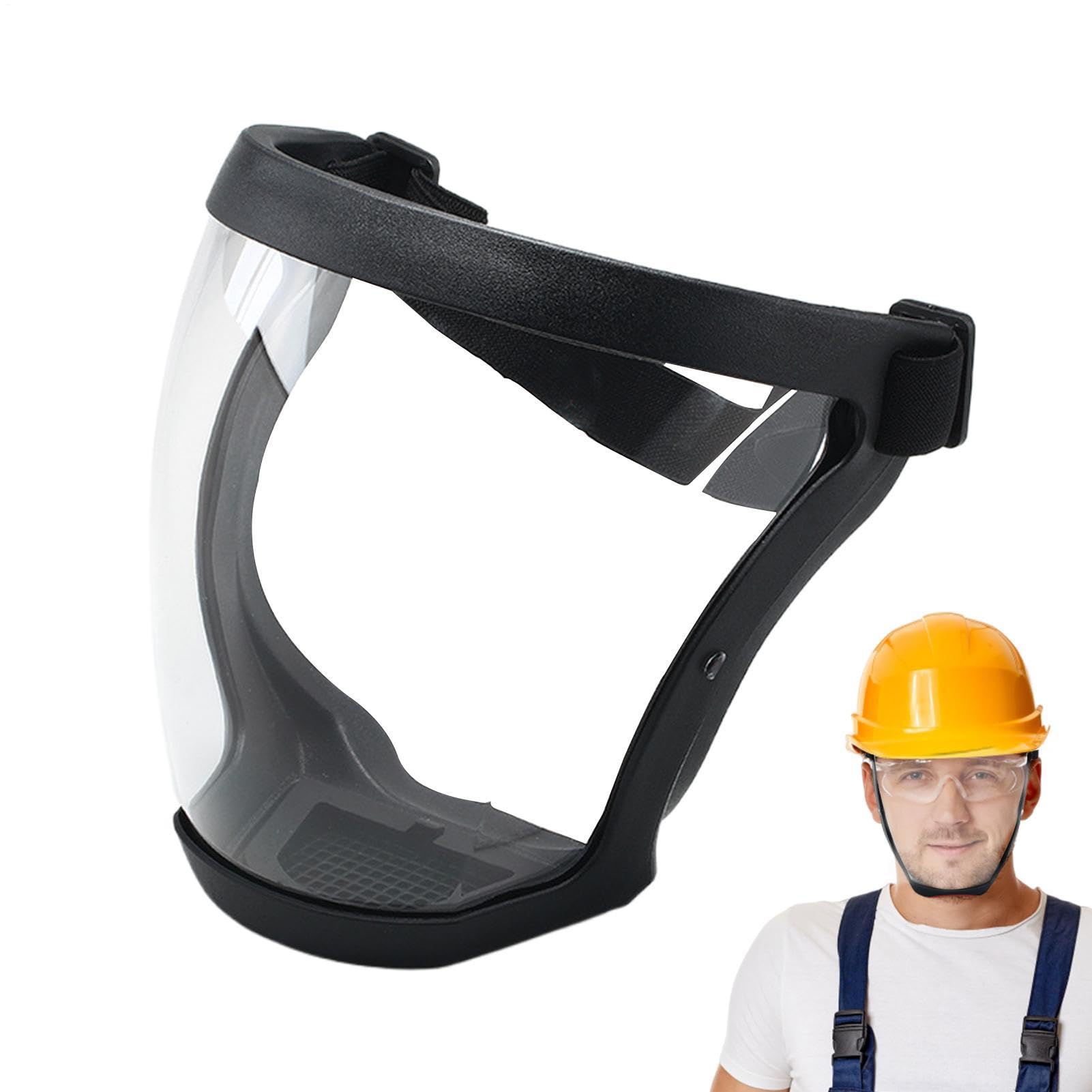 Maschera Antipolvere A Pieno Facciale, Visiera Protettiva Regolabile Trasparente, Anti Appannamento, Maschera Protettiva Viso Da Giardiniere, Copertura Per Il Viso Per Colpire L'erbas Per Adulti