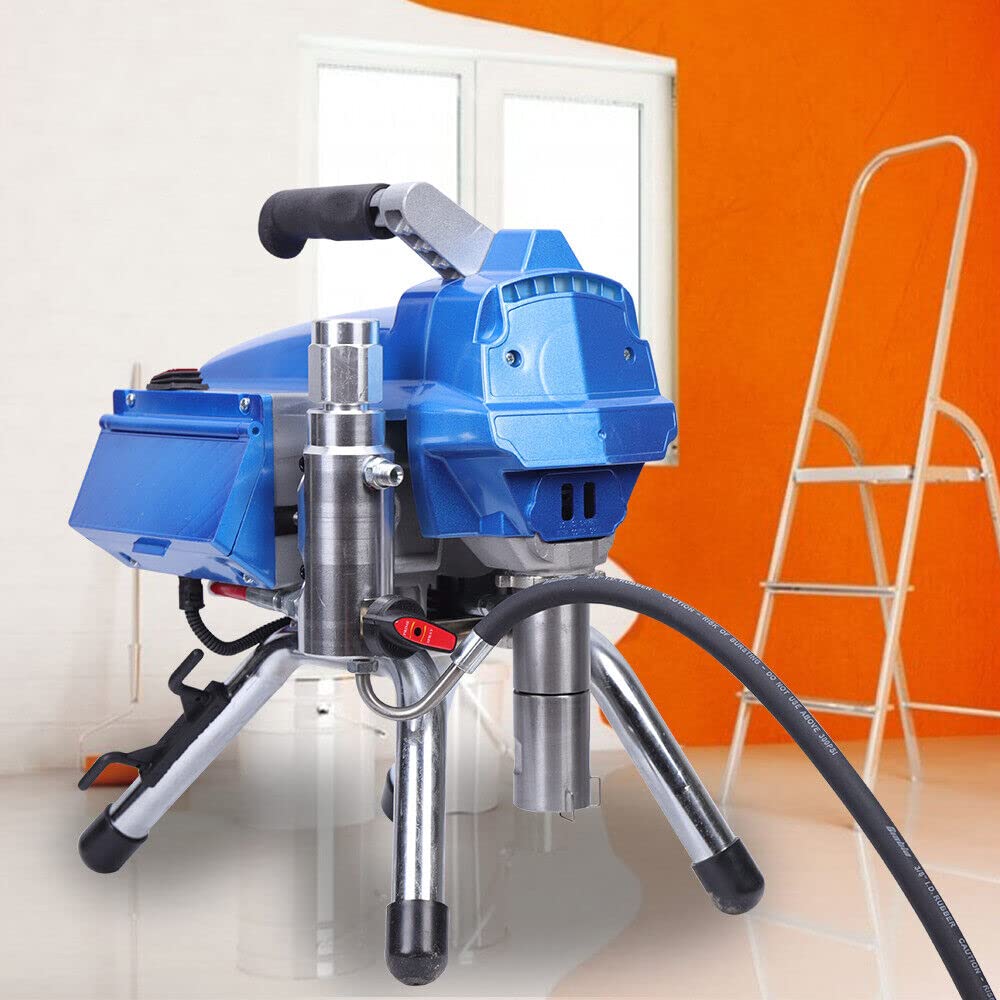 Pulverizador de pintura sin aire, 3000 W, alta presión, regulador de presión, 220 V, 50 Hz, 2,7 L/min, se puede utilizar para pintar, pintura de látex, color de suelo, azul
