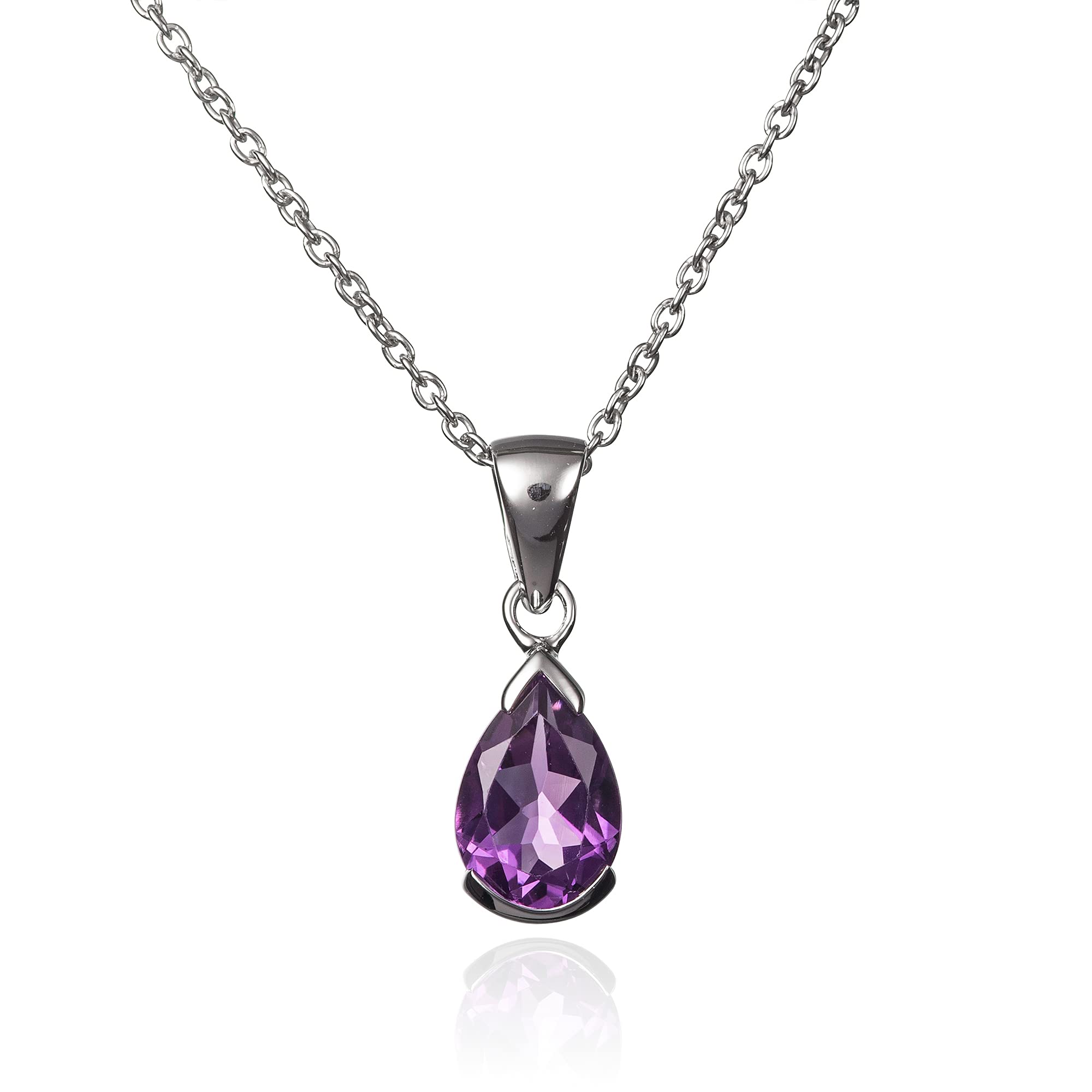namana Collar de plata de ley 925 para mujer con piedras semipreciosas, collar de piedras preciosas naturales para mujer, collar con colgante de plata 925 para mujer con piedras naturales en forma de