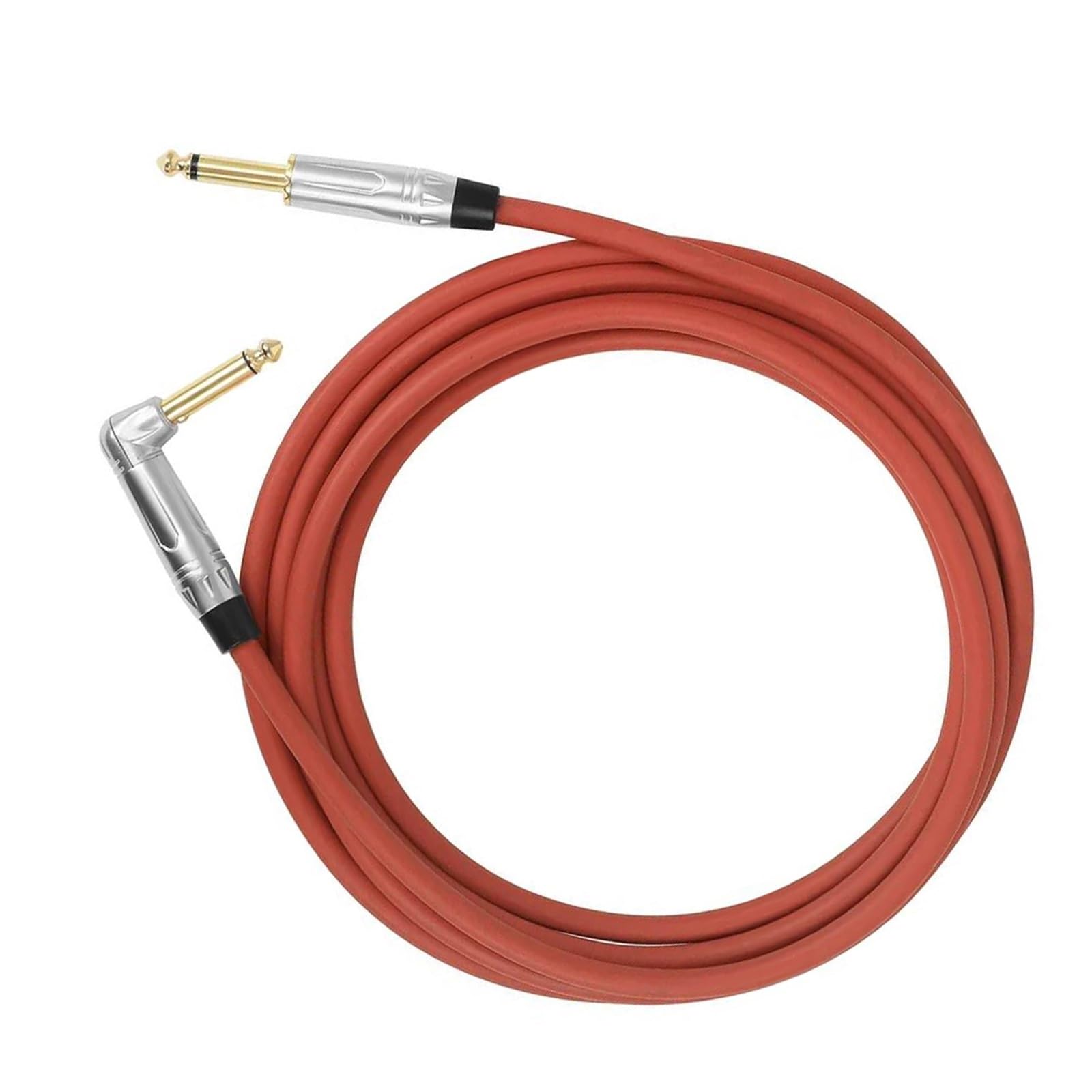 Akustikgitarrenkabel 3 Meter Langes Rotes Audiokabel Für E-Gitarre Bass-Rauschunterdrückung Zubehör Für Saiteninstrumente