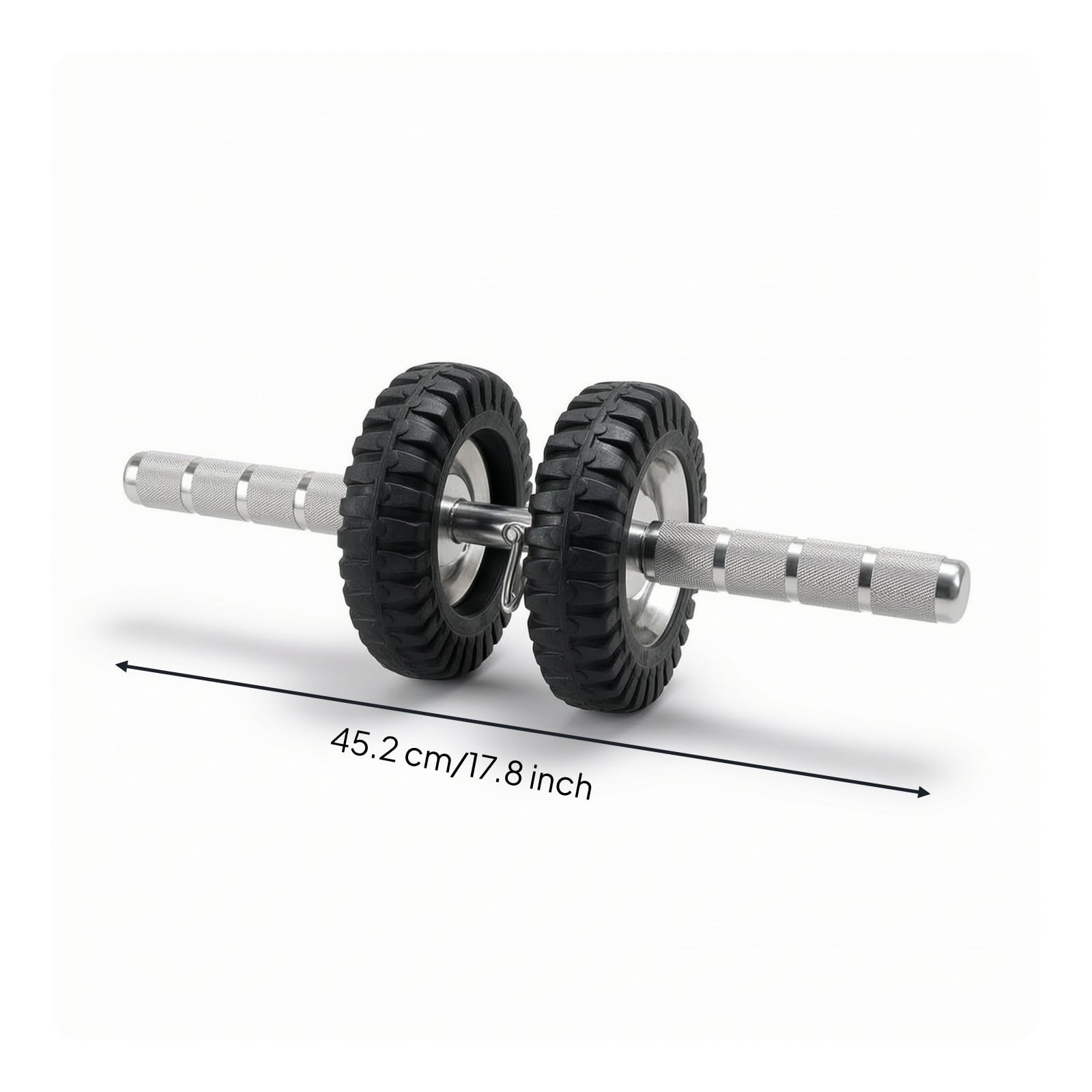 LOVIVER Ruota Addominali Fitness Rullo Addominale Roller Palestra Attrezzo Core Compatto Opzione con Gancio Scorrimento Regolare su Pavimenti Diversi Adatta a