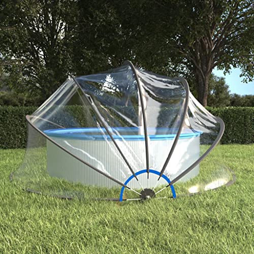 Willood Pool-Kuppel Rund 467x234 cm Poolüberdachung Poolüberdachungen Pool Überdachung PVC