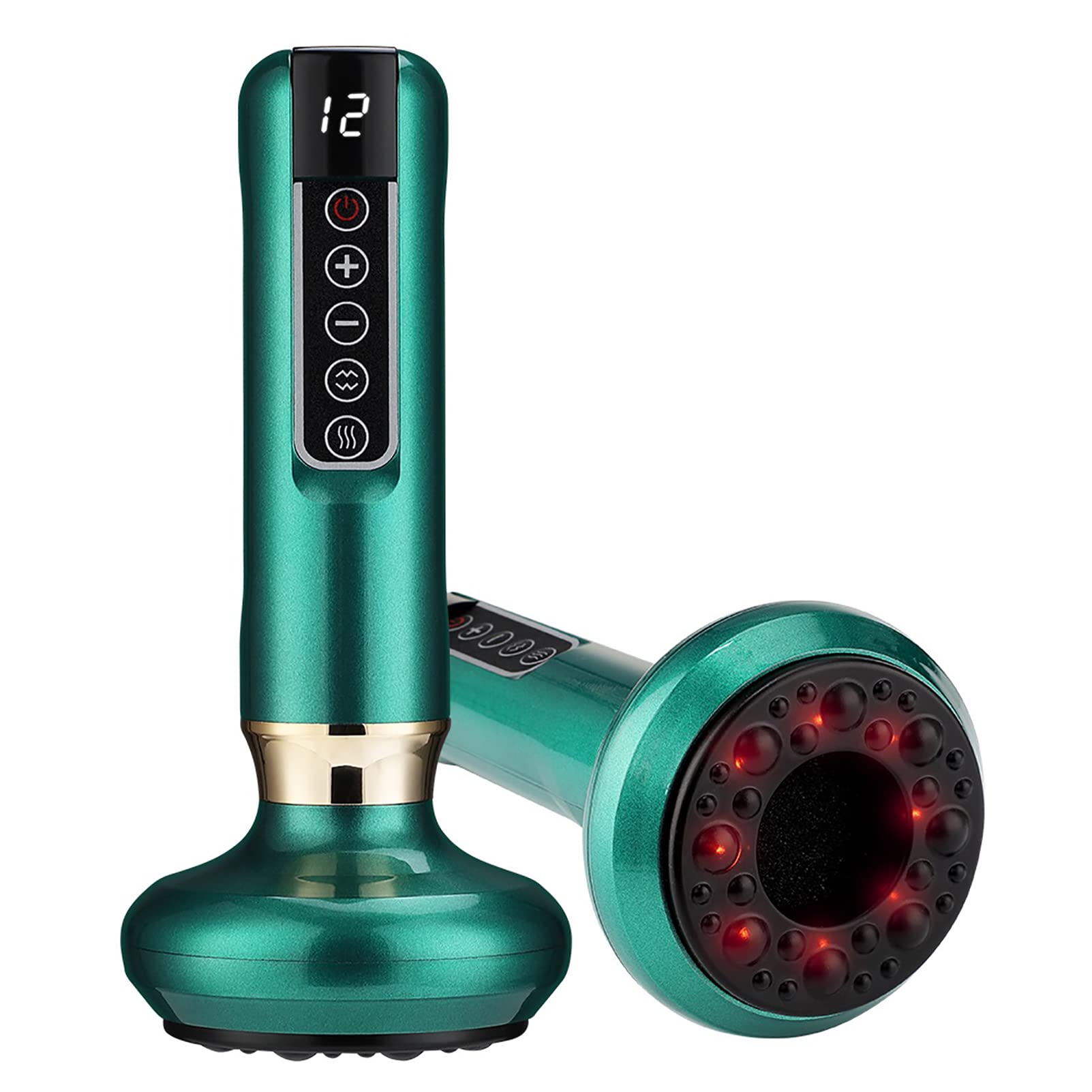 RSGK Electric Cupping Massage, Guasha Scraping Body Massager, Vacuum Cans Suction Cup Heating Massager, Fat Burner Slimming Heating Therapy Physiotherapy