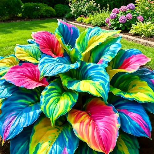 Mixrug 302+ Hosta Seeds for Planting Outdoors Hosta Seeds Shade Plant Seeds Perennial with Large Decorative Leaves Perennial Ground Cover for Woodland Gardens