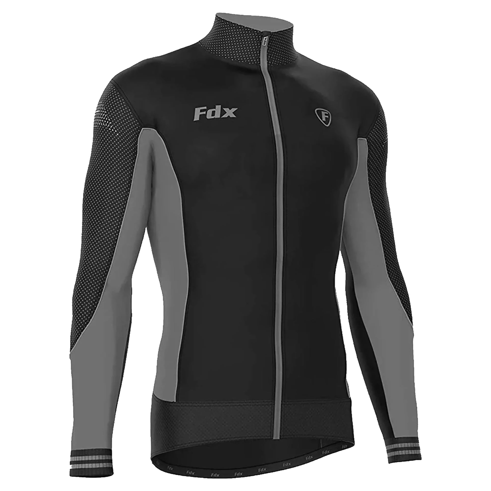FDX Thermodream Maglia da Ciclismo Invernale da Uomo, Maniche Lunghe, Idrorepellente, Antivento, Termica, Leggera, in Caldo Tessuto Super Roubaix, Maglia da Bici, Abbigliamento MTB