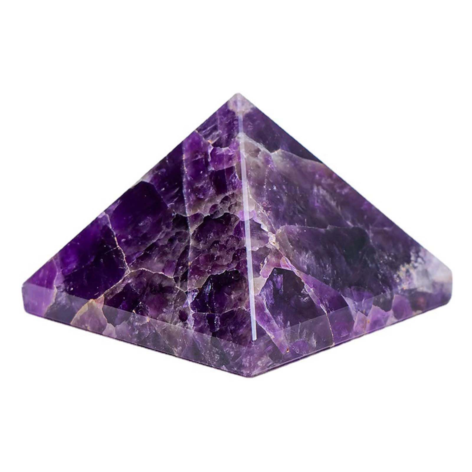 Naturalne ametystowe kryształowe piramidy Reiki Kamienie lecznicze