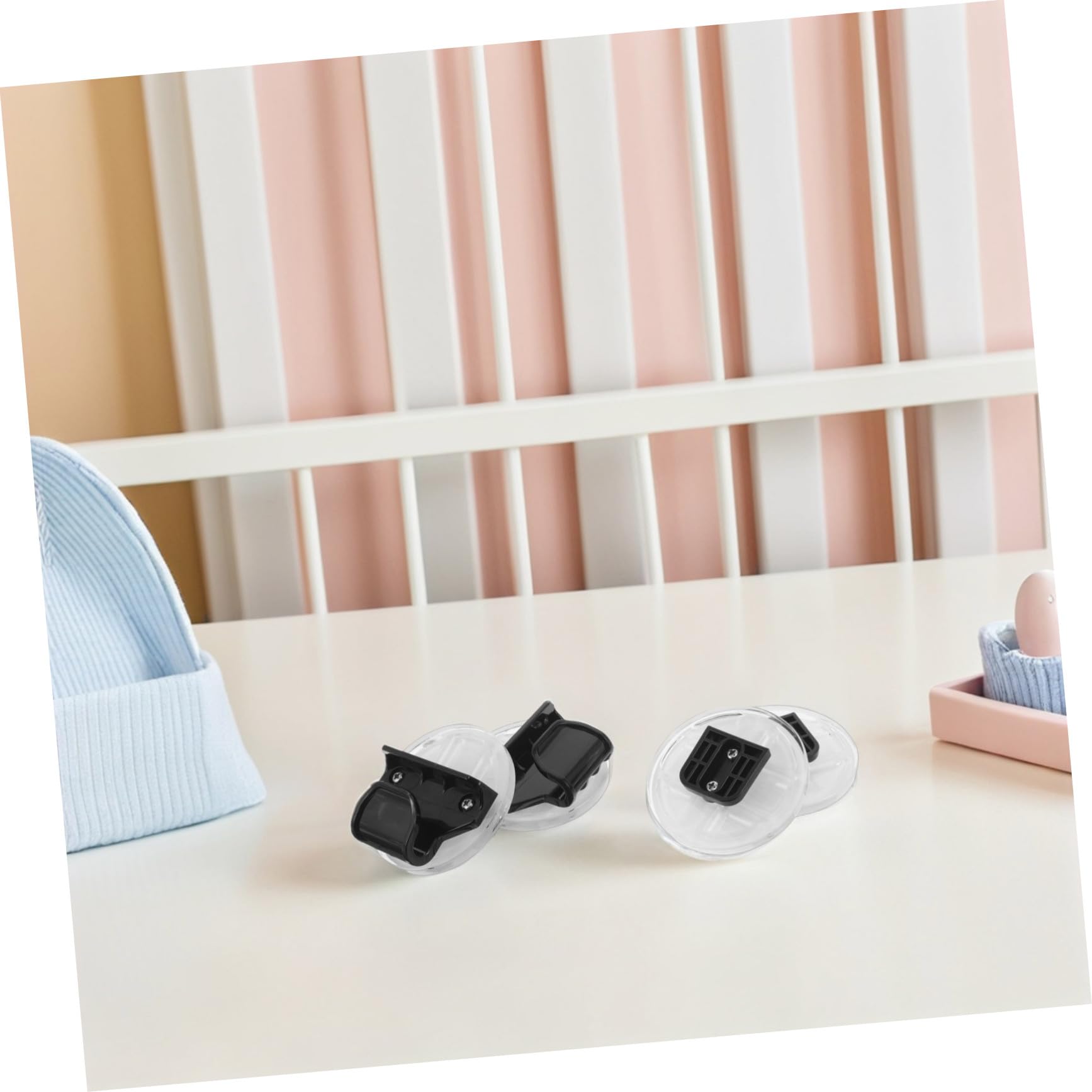 Conector de Puerta Infantil Extensible y Plegable para Interior, 2 Piezas | Plástico Negro, Instalación Rápida, Juego de Repuesto para Parque Infantil y Cierre de Extensión