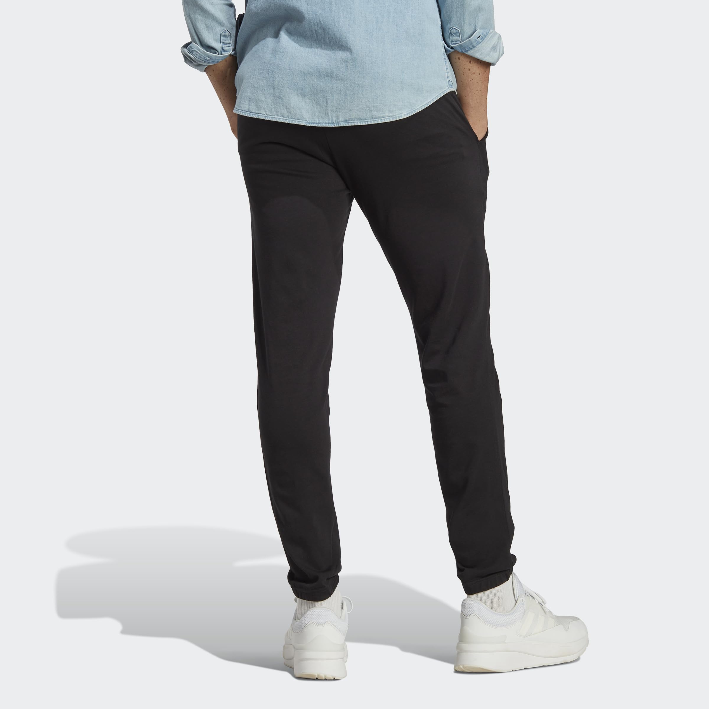 Adidas - Essentials Single Jersey Tapered Elasticized Cuff Logo Pants, Pantaloni Sportivi Uomo