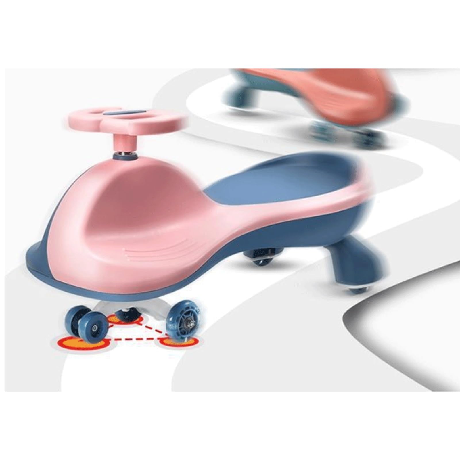 Wiggle Car Music Light Anti-Überschlag-Schaukelautos 100 kg Spielzeug | Tragfähigkeit ab 3 Monaten