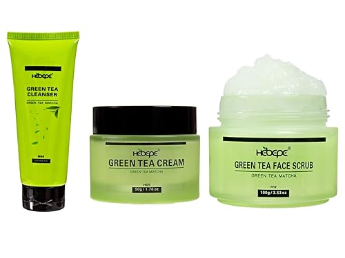 Hebepe Limpiador facial Matcha de té verde, crema facial de té verde, juego de exfoliante facial de té verde disponible en Yaxa Venezuela