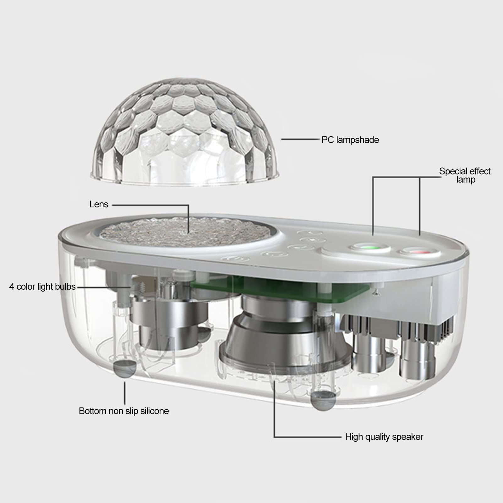 Proyector de luz Nocturna 10 Modos de Color de luz Brillo Ajustable música Estrella Cielo lámpara de proyección Regalo
