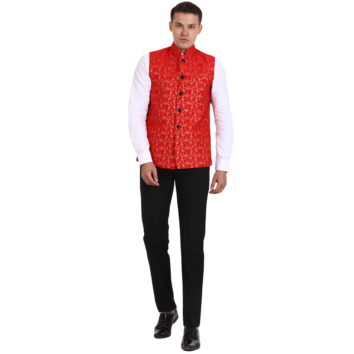 veera paridhaan Men's Printed Banarsi Nehru Jacket-picture-52
