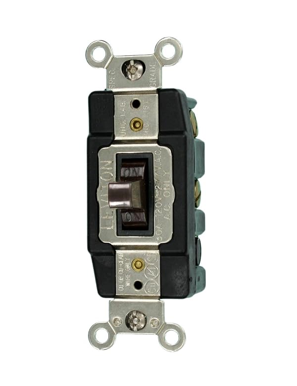Leviton Toggle AC Quiet Switch, 30 Amp, 120 Volt, 1262, Brown by Leviton - Used condition - CA$17.24