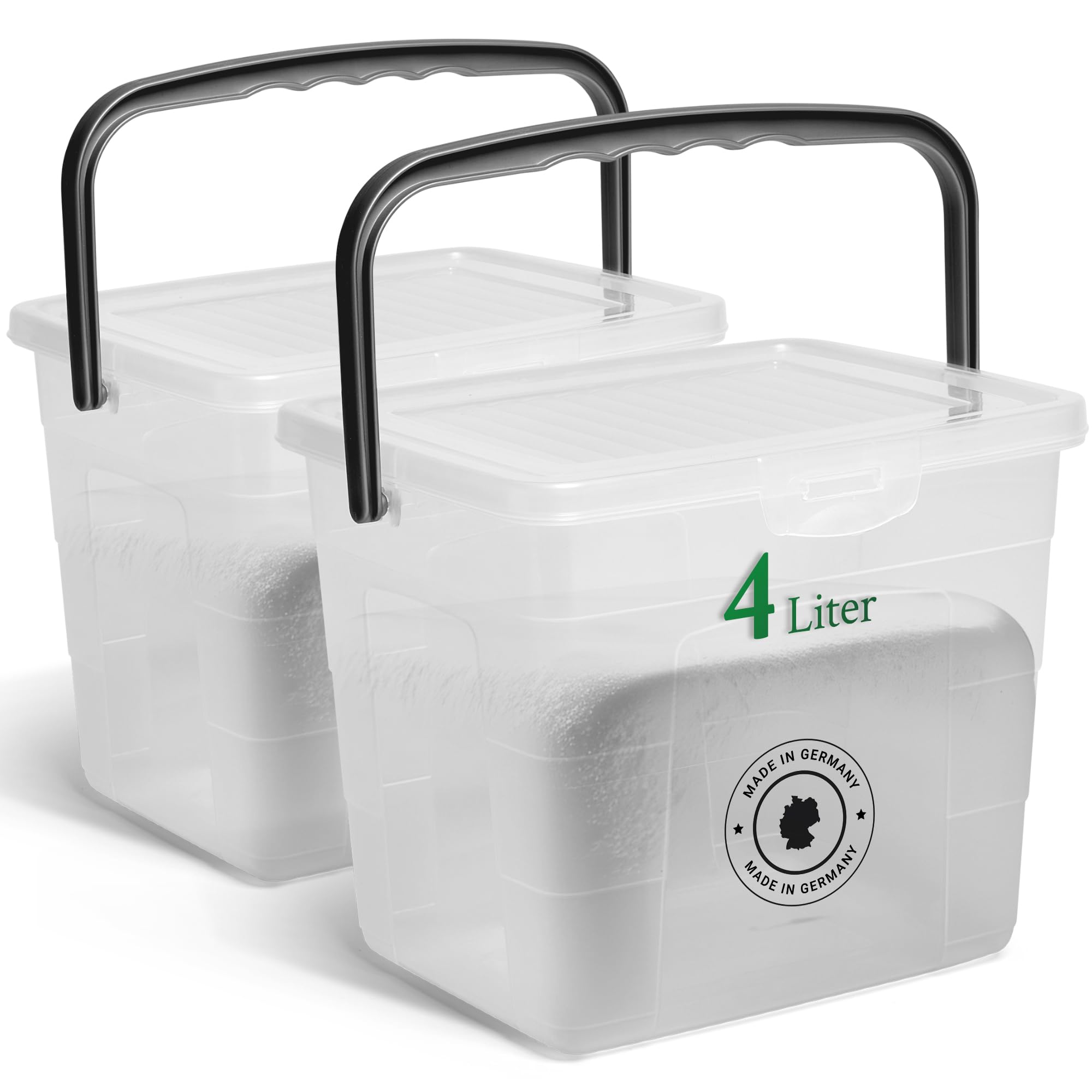Contenitore Detersivo 2,8 Litri - Porta Capsule Lavatrice Con Coperchio