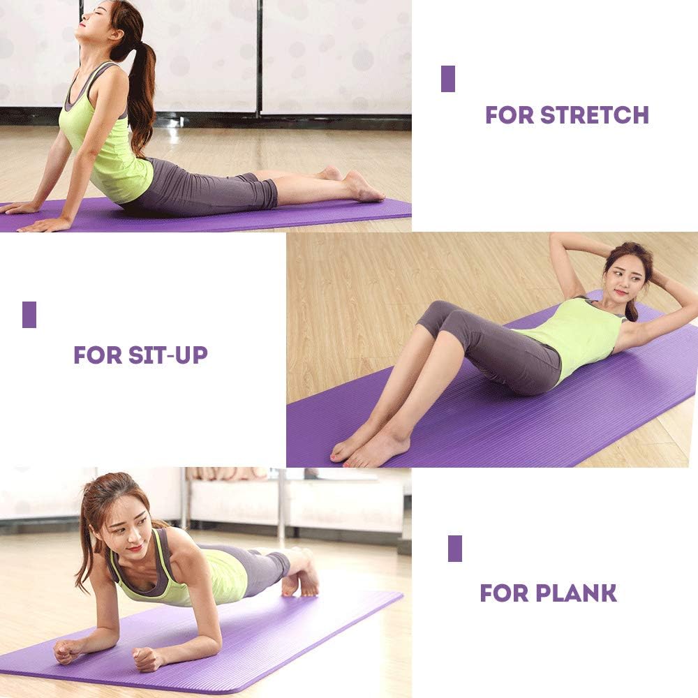 Lixada Yoga Mat Set - Include Exercise Ball,Jump Rope, Ankle Puller, Pilates Ball with Pipe, Yoga Mat with Carrying Strap and Storage Bag for Yoga, Pilates and Fitness(Optional)