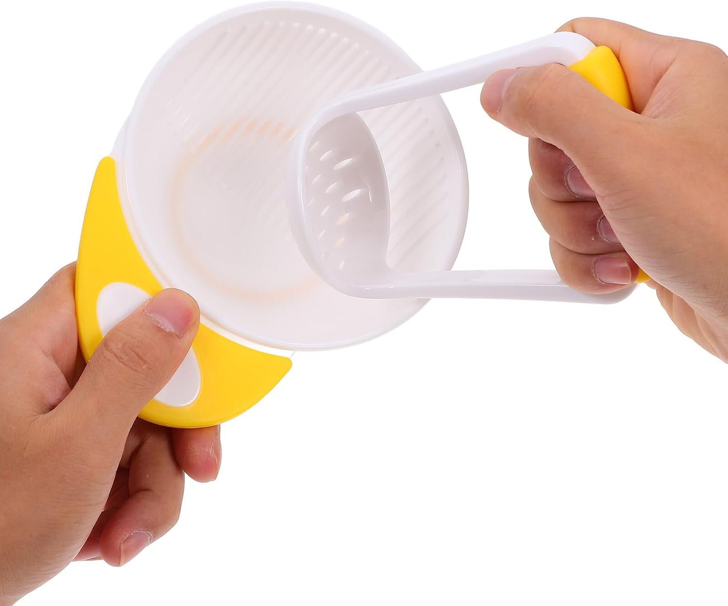 2Sets Multifunctional Manual Food Grinding Bowl for Complementary Food Masher with Smooth Surface Easy Grip Rod Safe Material Easy to Clean