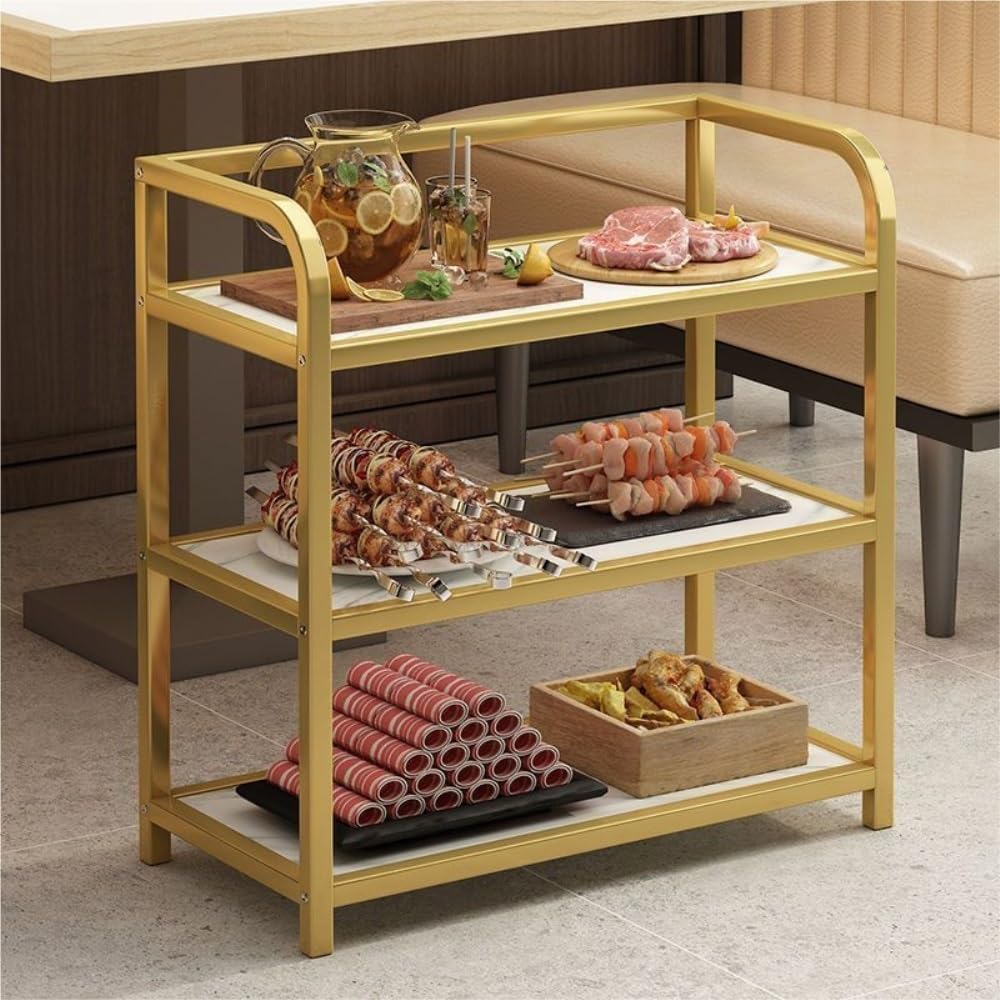 Organizer No - installation - required Plastic Commercial Multi - layer Vegetable Rack for Hot Pot Restaurants, Barbecue Restaurants and Kitchens(3 layer)