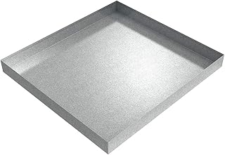 27" x 25" x 2.5" Compact Washing Machine Drip Pan (Galvanized Steel) | Water Damage Prevention | No Leak | Made In The USA | Welded Water Tight | Killarney Metals