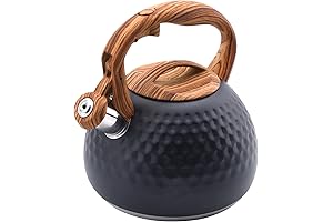 Farmhouse Tea Kettle: 3.2 Qt Vintage Stainless Steel Whistling Teapot