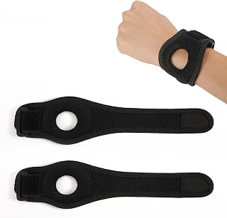 2pcs Bullseye Brace Wrist Band, Adjustable Wrist Brace for TFCC Tears Black Wrist Brace for Wrist Pain and Support and Ulnar Sided Wrist Pain(L/XL)