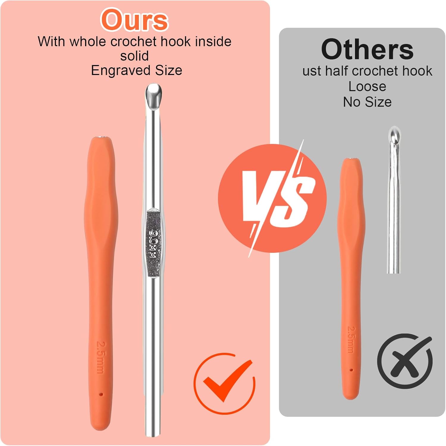 Crochet Hook Set 54 Pieces, 14 Sizes Crochet Set of 2-10 mm Soft Rubber Crochet Hooks Crochet Set with Ergonomic Handle Crochet Accessories Crochet Bag for Beginners and Experienced Crochet Lovers
