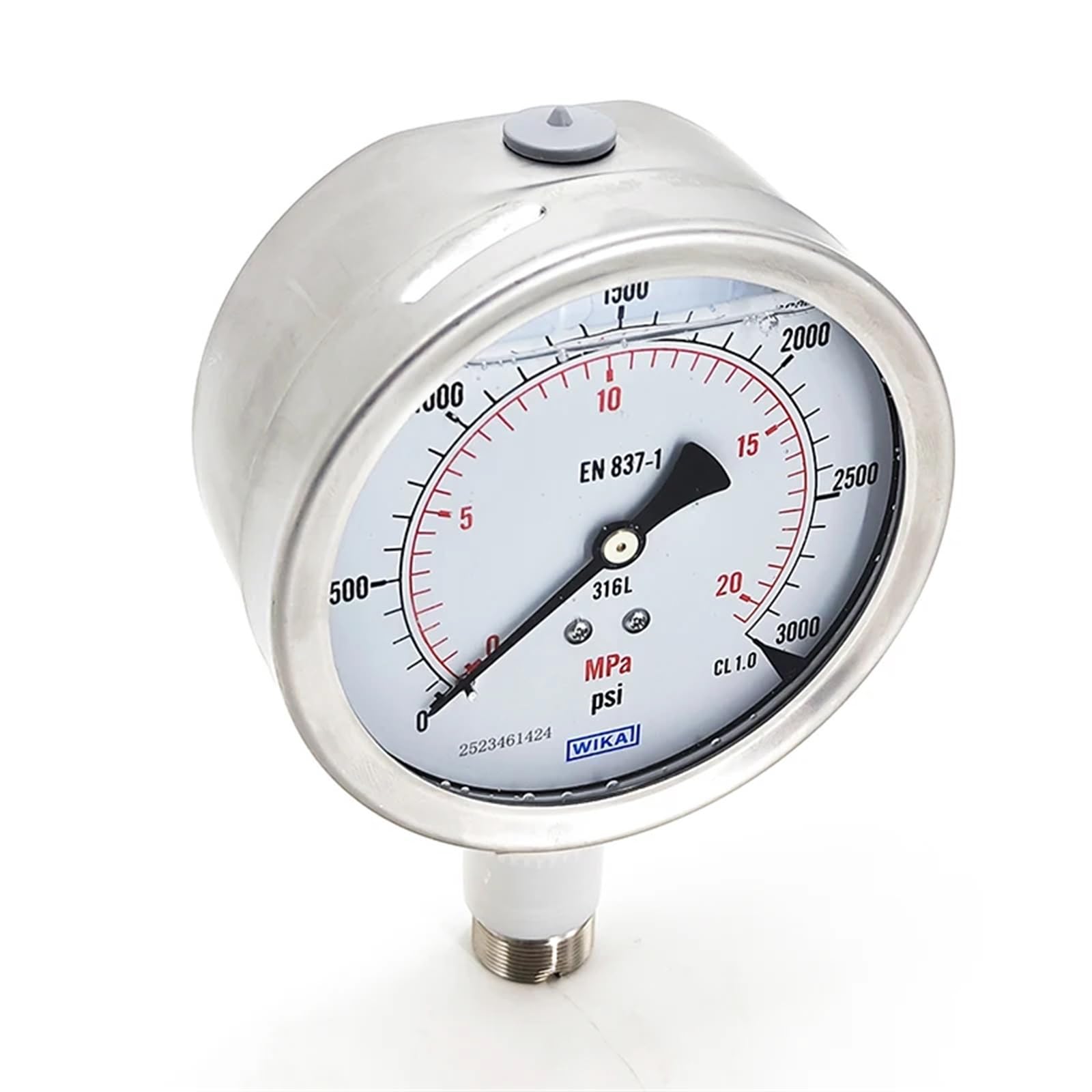 Manómetro de acero inoxidable WIKA 233.50 Manómetro de membrana de choque(Dial size 160 mm,0-6Mpa)