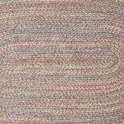Sonya Indoor/Outdoor Oval Reversible Braided Rug, 5 By 8-Feet, Brown Multicolor #TOP3