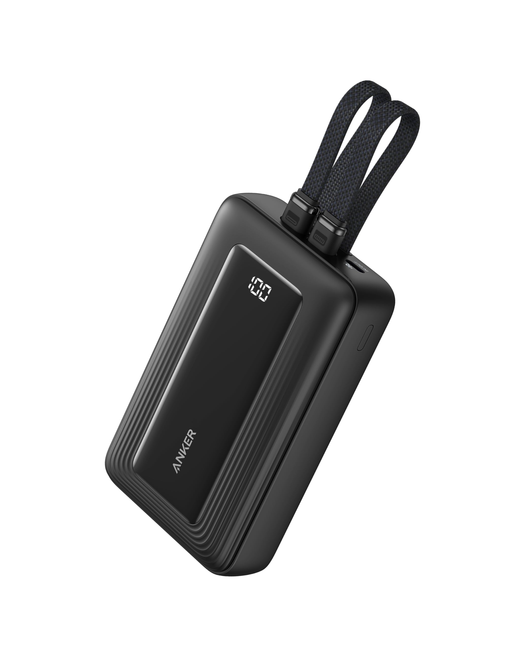 Anker Zolo Power Bank, 20,000mAh 30W Max Fast Portable Charger with Built-in USB-C and MFi Certified Lightning Cables, 1 USB-C, 1 USB-A, Battery Pack for iPhone 17/16 Series, Galaxy, and more