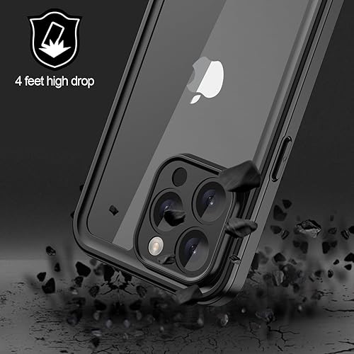 Miniatura 3 de Comboproof Funda impermeable para iPhone 15 Pro Max, resistente al agua a prueba de golpes IP68 de cuerpo completo, protector de pantalla integrado,