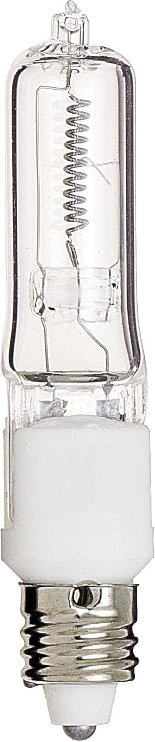 Satco S3485 1/Card 120V 100-Watt T4 E11 Base Light Bulb, Clear
