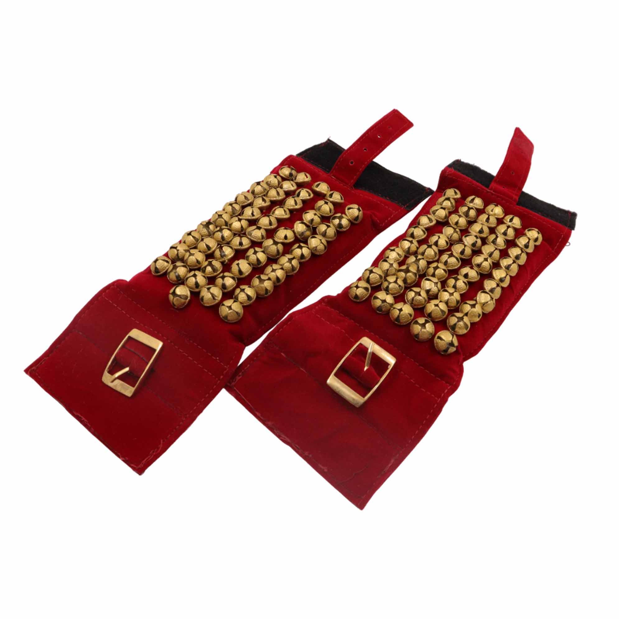 Putrika Traditional Brass Ghungroo Red Anklet Bells Velvet Pad with Adjustable Strap for Classical Dances|Bharatanatyam|Odissi, Kuchipudi|Kathak|Pag Ghungroo|Ghungur|Ghungura|Chilanka|Gejje (5 Line) (B0D582WYMT) Amazon Price History, Amazon Price Tracker