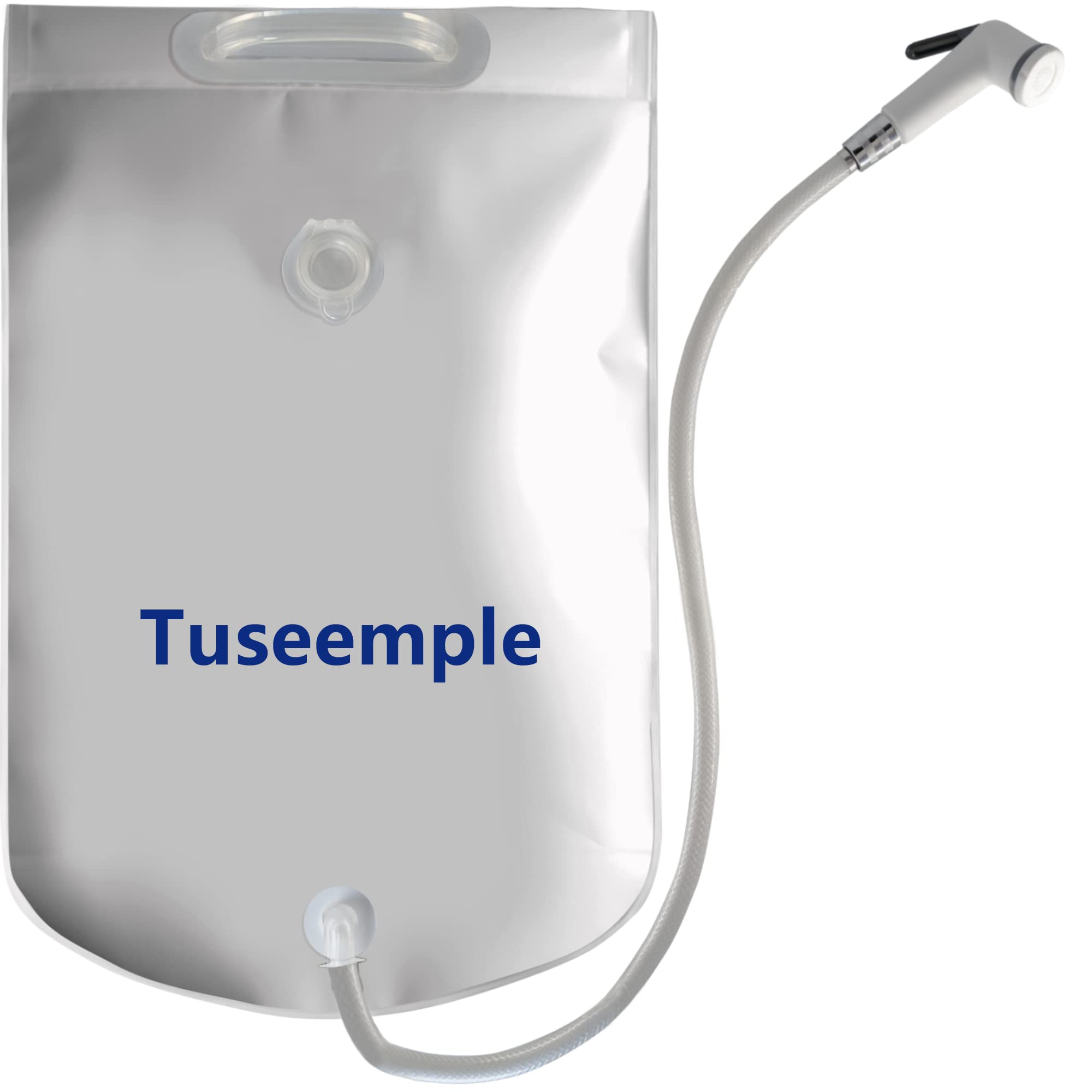 Photo 1 of *** BUNDLE OF 2*** Tuseemple Portable Shower Water Bag for Bedridden Patients - Used with Convenient Inflatable Bedside Hair Washing Sink & Shampoo Basin (White)