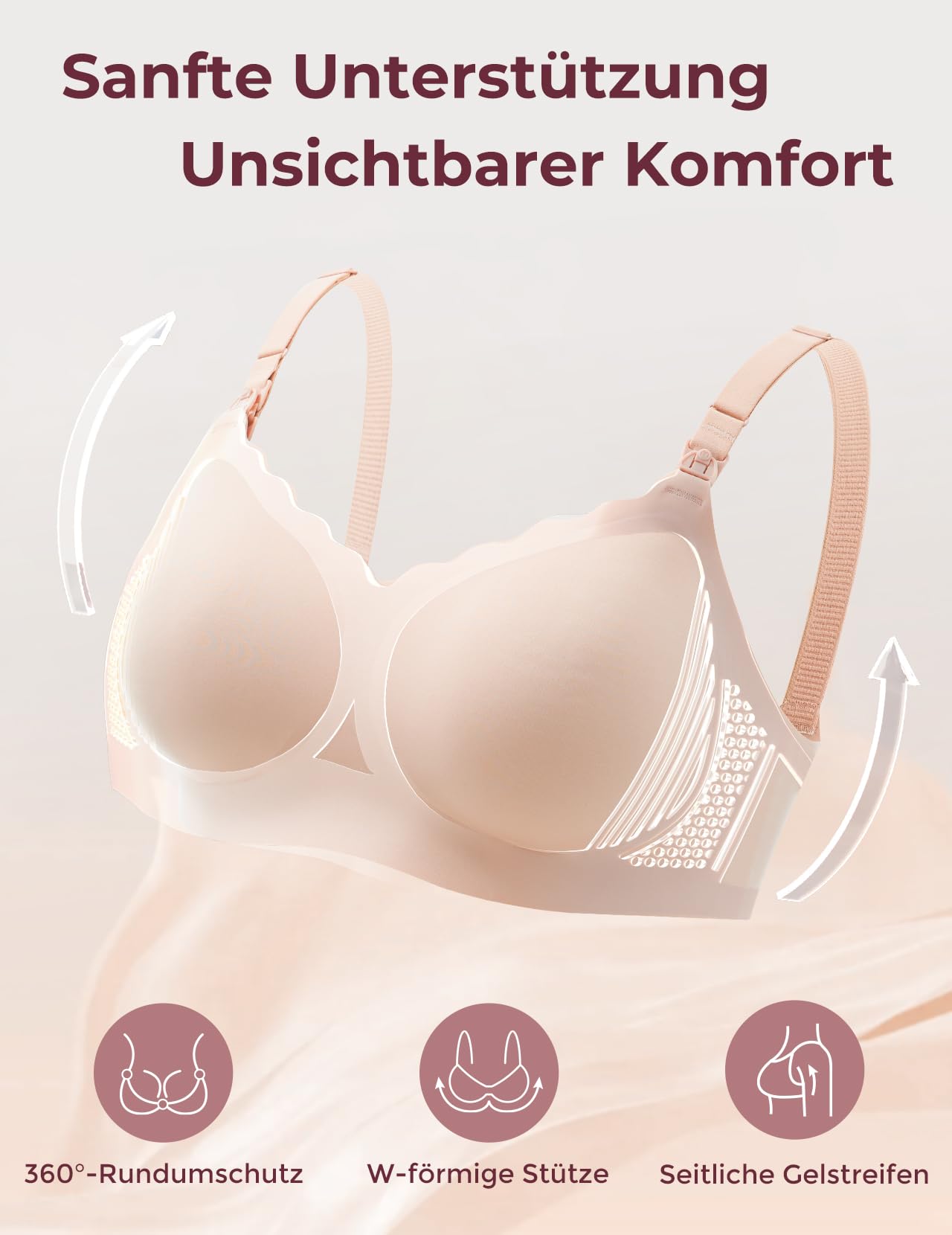 momcozy 4-in-1 Still-BH – Atmungsaktiver Multifunktions-BH mit Kühlfunktion