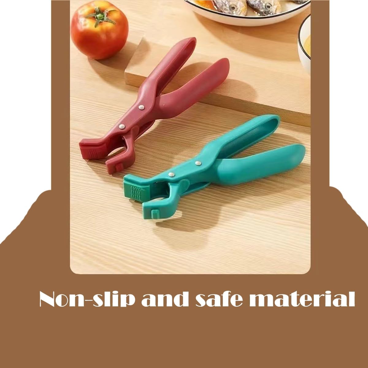 2/4PC Hot Plate Gripper Tongs, Anti-Scald Silicone Multi-Angle Gripper Clips, Non-Slip Kitchen Plate and Bowl Clamp for Safe Handling of Hot Plates and Bowls (2 pack)