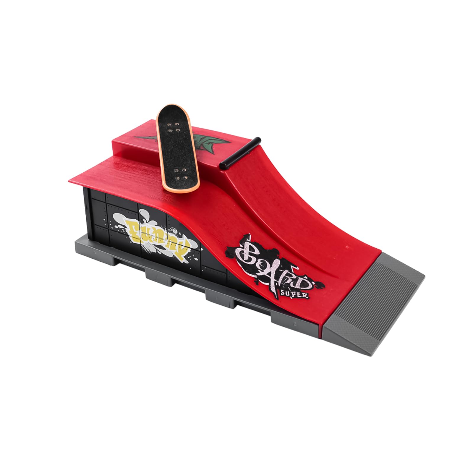 BuyWeek Kit Rampa per Skateboard per Dita Skateboard da Dito, Mini in ABS per Bambini Allenamento