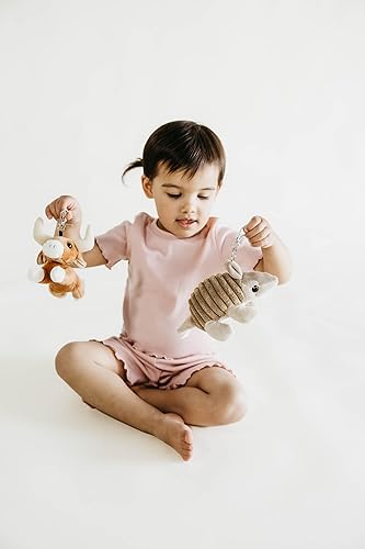 Miniatura 3 de The Petting Zoo Peluche de caballo de peluche, regalos para niños, clips de mochila, animales de peluche de caballo marrón, 5 pulgadas